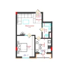 2-комн. квартира 47.5 м²  6/12 этаж | Жилой комплекс CHINARA PARK