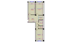 2-комн. квартира 76.56 м²  10/10 этаж | Жилой комплекс Ko'kcha-Oqtepa