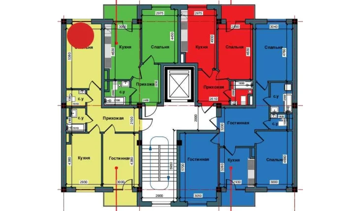 2-комнатная квартира 62.8 м²  4/9 этаж | Жилой комплекс NUR BARAKA