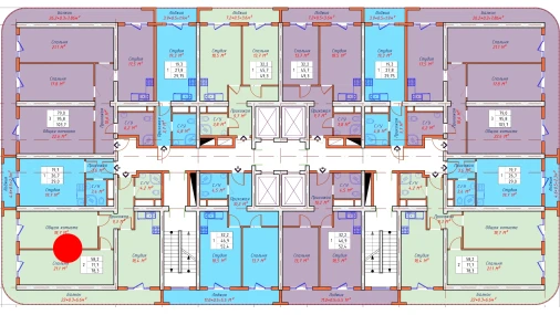 2-комнатная квартира 78.3 м²  6/22 этаж | Жилой комплекс TXT Tower