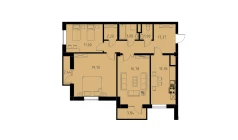 3-xonali xonadon 82.19 m²  5/9 qavat | MINGCHINOR Turar-joy majmuasi