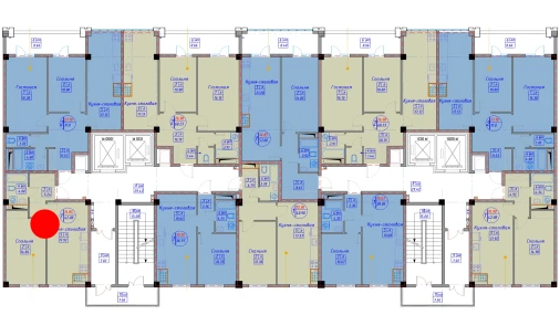 1-xonali xonadon 46.42 m²  1/12 qavat | SPUTNIK AVENUE Turar-joy majmuasi