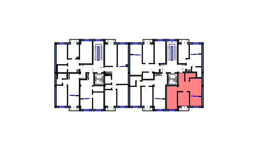 2-комнатная квартира 62.5 м²  8/9 этаж | Жилой комплекс FLORYA RESIDENCE