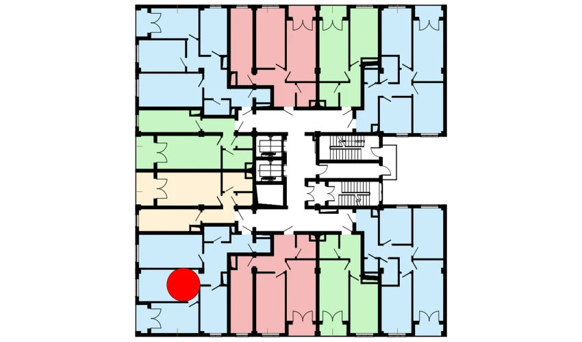 3-комнатная квартира 87.8 м²  13/16 этаж | Жилой комплекс Musaffo
