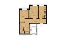 2-xonali xonadon 48.39 m²  4/9 qavat | MINGCHINOR Turar-joy majmuasi