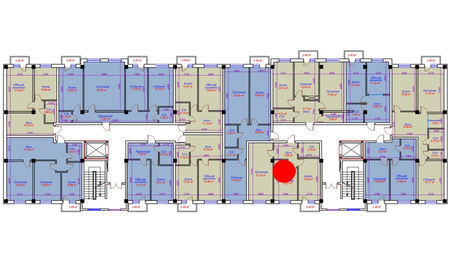 2-комн. квартира 62.53 м²  8/10 этаж | Жилой комплекс Ko'kcha-Oqtepa