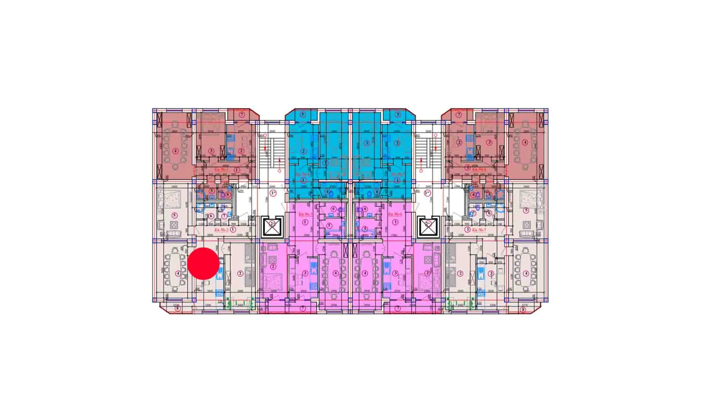 3-комн. квартира 124.8 м²  7/10 этаж | Жилой комплекс AZAMATOV GROUP