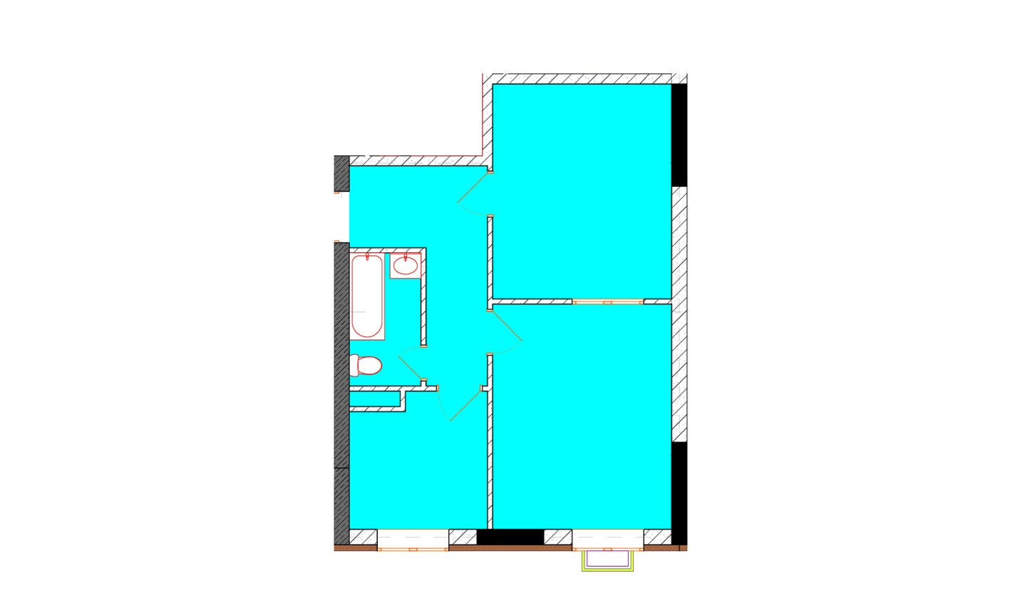 2-комн. квартира 50.3 м²  2/9 этаж | Жилой комплекс Uchtepa Avenue