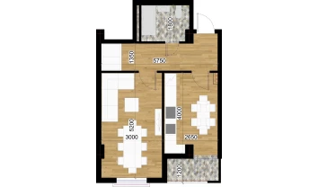 1-комн. квартира 43.34 м²  7/7 этаж | Жилой комплекс O'ZBEGIM
