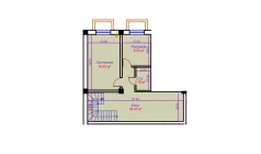 2-комн. квартира 56.26 м²  0/10 этаж | Жилой комплекс Ko'kcha-Oqtepa