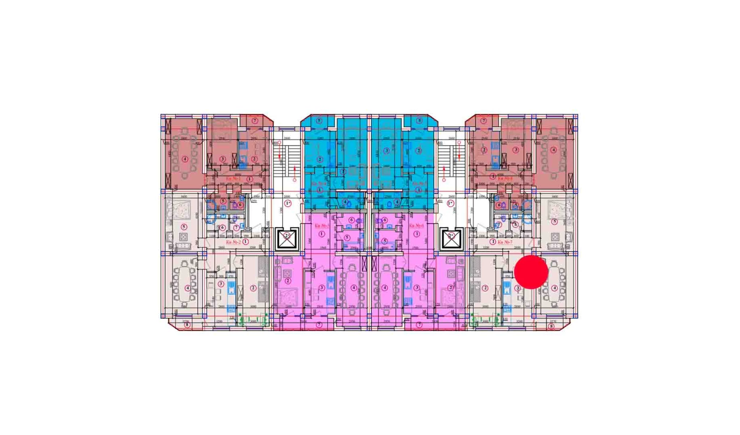 3-комн. квартира 124.8 м²  4/10 этаж | Жилой комплекс AZAMATOV GROUP