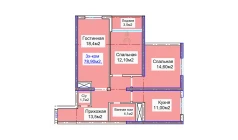 3-комн. квартира 78.9 м² 11/16 этаж | Жилой комплекс ELITE ECO CITY 3-комн. квартира 78.9 м² 11/16 этаж | Жилой комплекс ELITE ECO CITY
