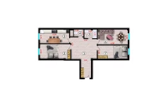 3-xonali xonadon 130.9 m²  3/10 qavat | Ko'kcha-Oqtepa Turar-joy majmuasi