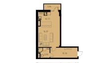 1-комн. квартира 41.92 м²  5/9 этаж | Жилой комплекс MINGCHINOR
