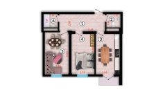 2-комн. квартира 61.2 м²  3/10 этаж | Жилой комплекс Ko'kcha-Oqtepa