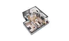2-xonali xonadon 53.27 m²  4/10 qavat | YANGIOBOD RESIDENCE Turar-joy majmuasi