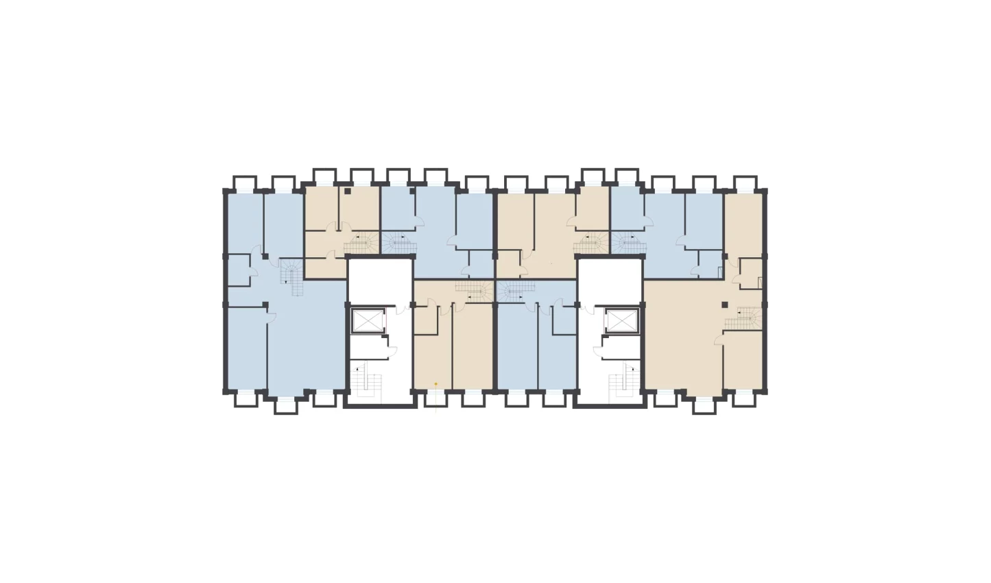 2-xonali xonadon 60.48 m²  0/10 qavat | Ko'kcha-Oqtepa Turar-joy majmuasi