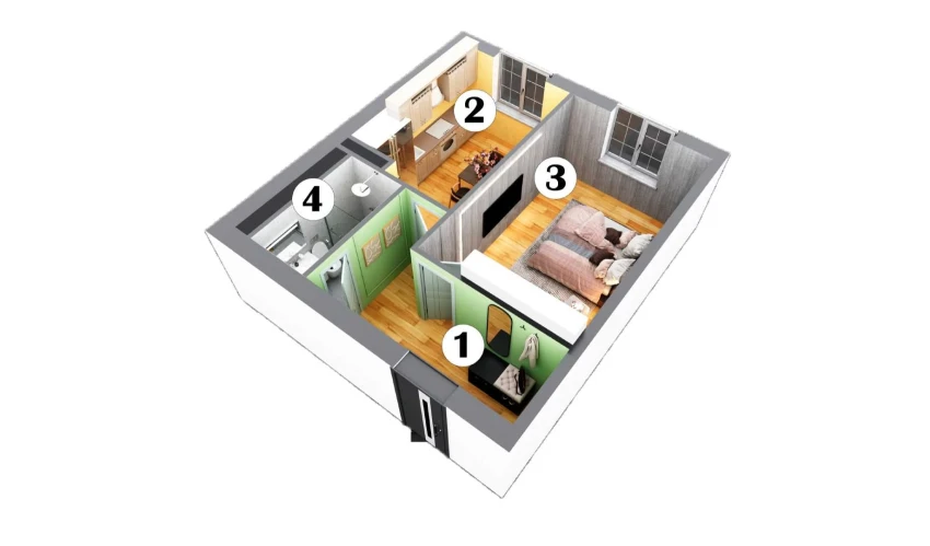 1-комнатная квартира 41 м²  7/7 этаж | Жилой комплекс Sohil