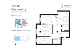 3-комн. квартира 104 м²  7/10 этаж | Жилой комплекс BRIDGE