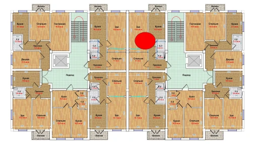 2-комнатная квартира 44.1 м²  4/6 этаж | Жилой комплекс MBG