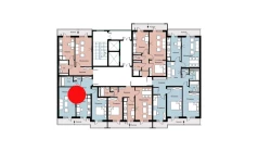 2-комн. квартира 55.81 м²  16/16 этаж | Жилой комплекс SOKIN DIYOR