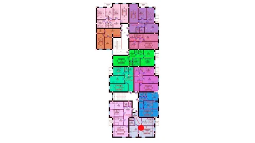 2-xonali xonadon 64.73 m²  6/6 qavat | Sohil bo'yi Turar-joy majmuasi