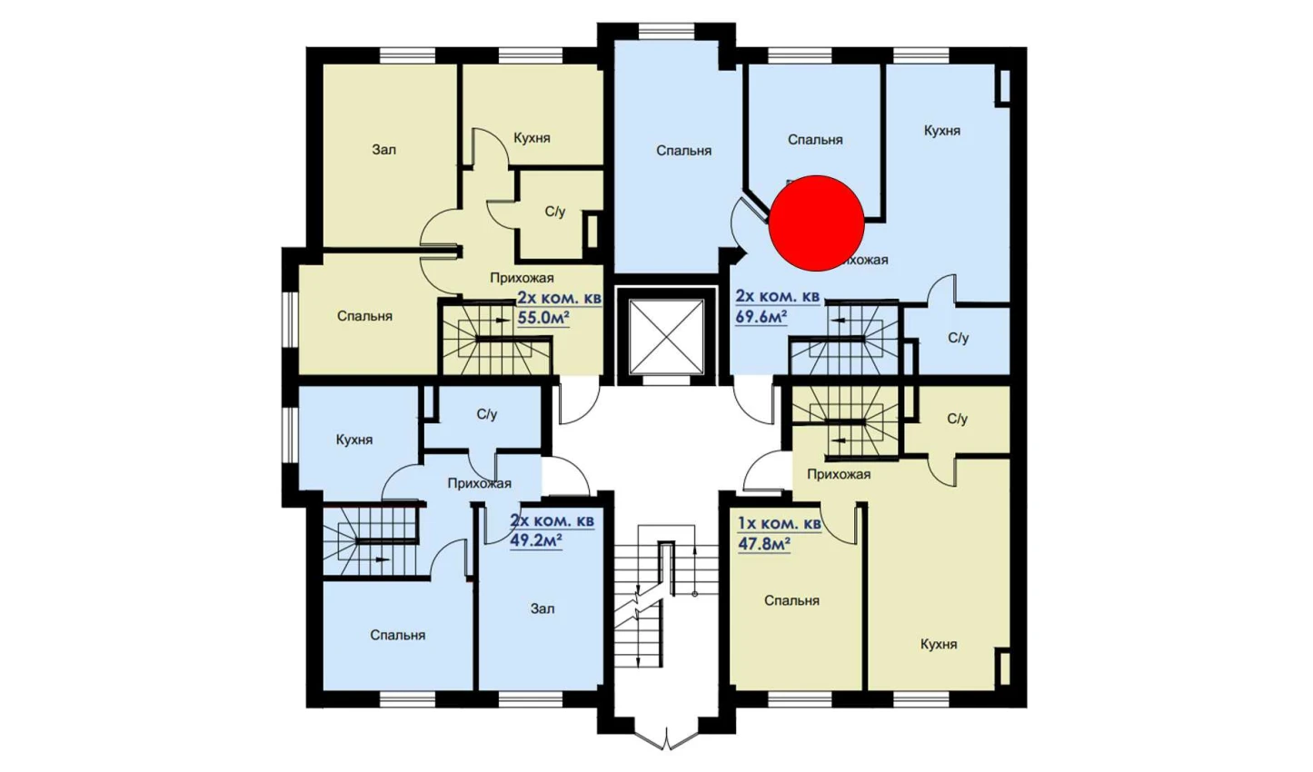 3-xonali xonadon 133.2 m²  1/6 qavat | CHOSHTEPA GARDEN Turar-joy majmuasi