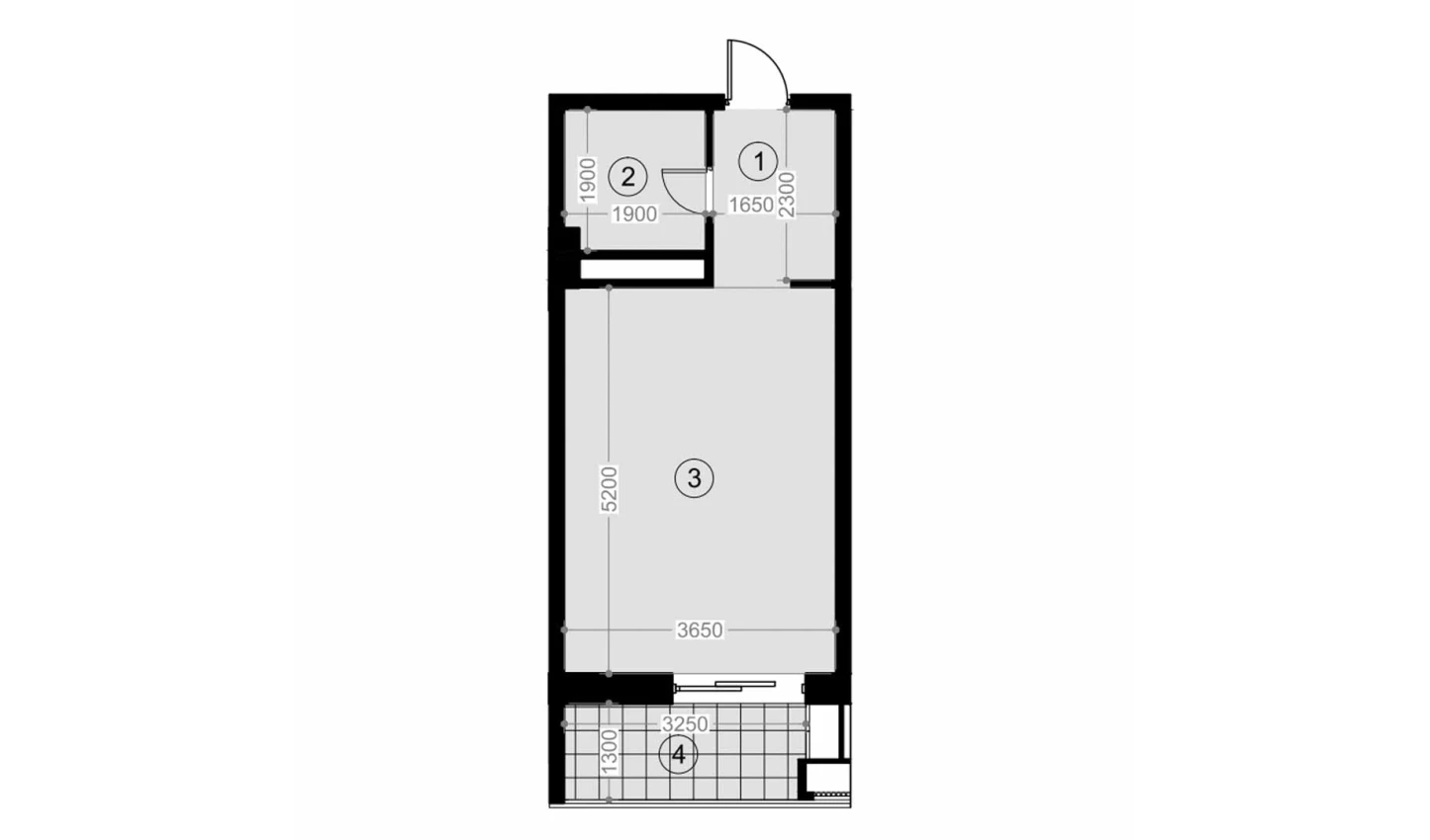 1-xonali xonadon 30.9 m²  10/12 qavat | NAVRUZ GROUP Turar-joy majmuasi