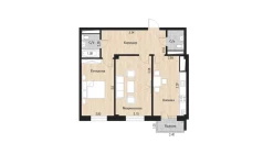 2-xonali xonadon 67.15 m²  6/10 qavat | Ko'kcha-Oqtepa Turar-joy majmuasi