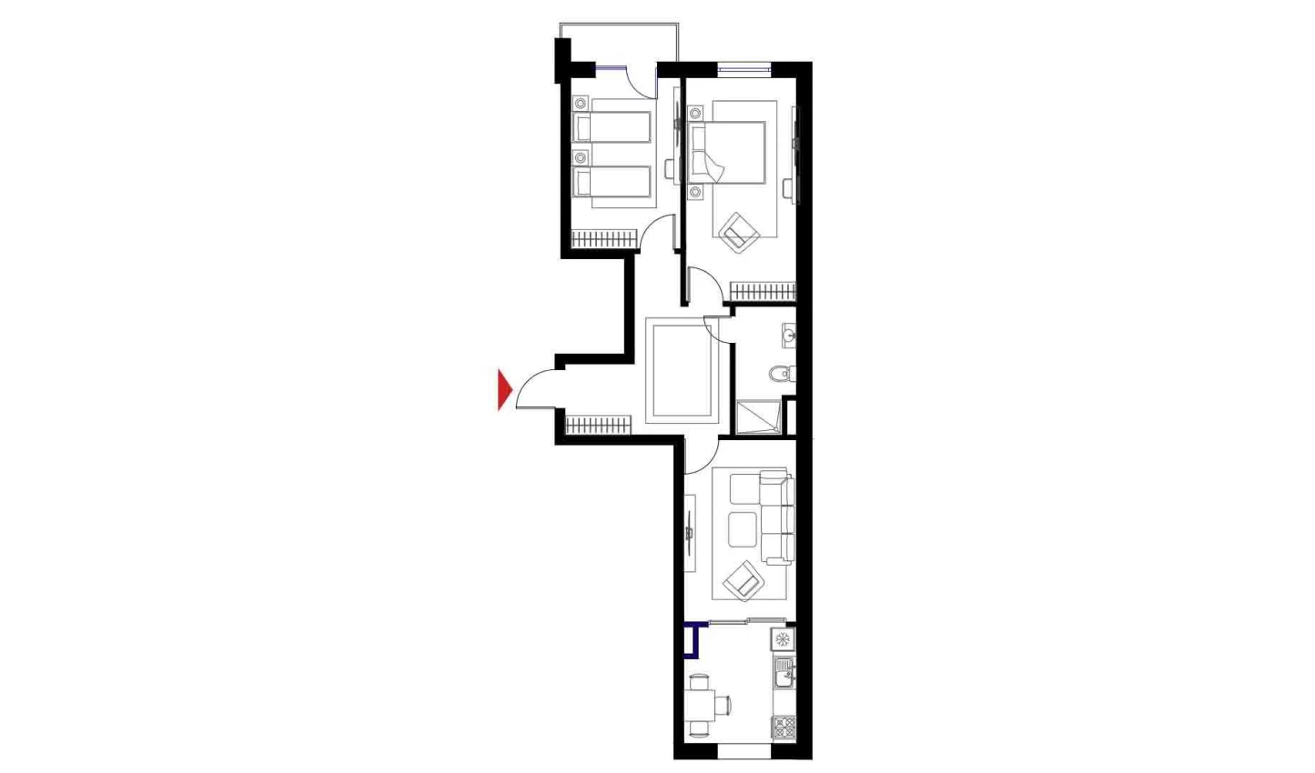 3-комн. квартира 74.6 м² 5/6 этаж | Жилой комплекс CHOSHTEPA GARDEN 3-комн. квартира 74.6 м² 5/6 этаж | Жилой комплекс CHOSHTEPA GARDEN