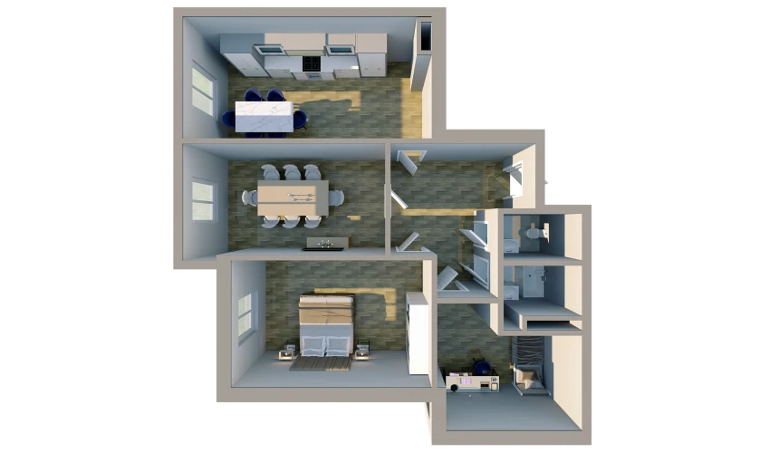 3-комнатная квартира 97.8 м²  6/10 этаж | Жилой комплекс BRIDGE
