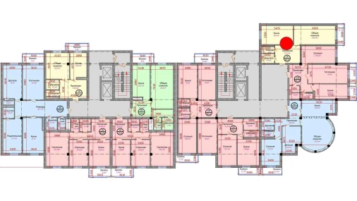 1-комнатная квартира 66.6 м²  11/12 этаж | Жилой комплекс DEGREZON HOUSE