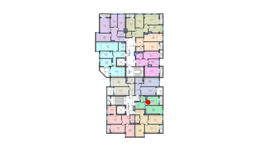 1-xonali xonadon 46.7 m²  4/13 qavat | ORZU SAROYI Turar-joy majmuasi