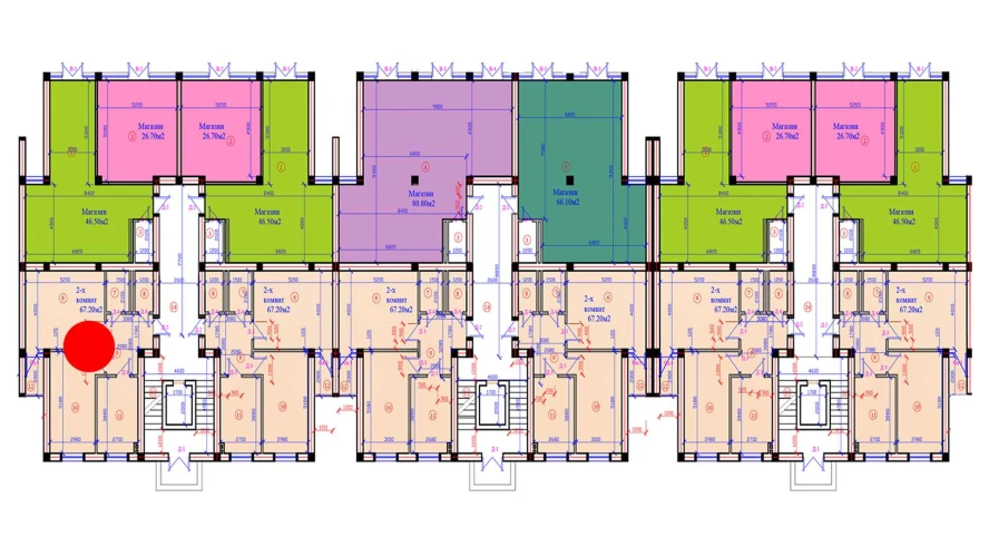 2-xonali xonadon 67.2 m²  1/7 qavat | G'IJDUVON CITY Turar-joy majmuasi