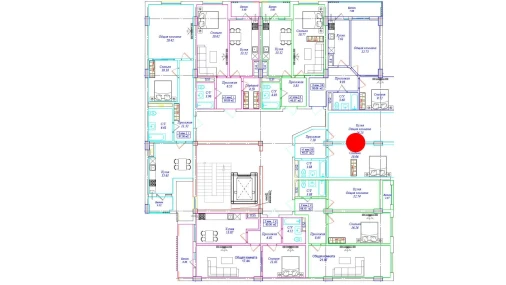 1-xonali xonadon 45.27 m²  7/9 qavat | UCHTEPA CITY Turar-joy majmuasi