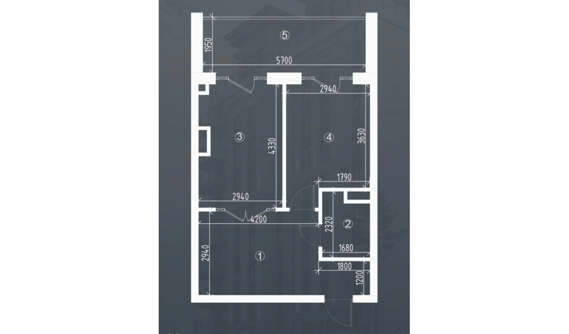 2-xonali xonadon 55.2 m²  12/12 qavat | Bunyodobod Turar-joy majmuasi