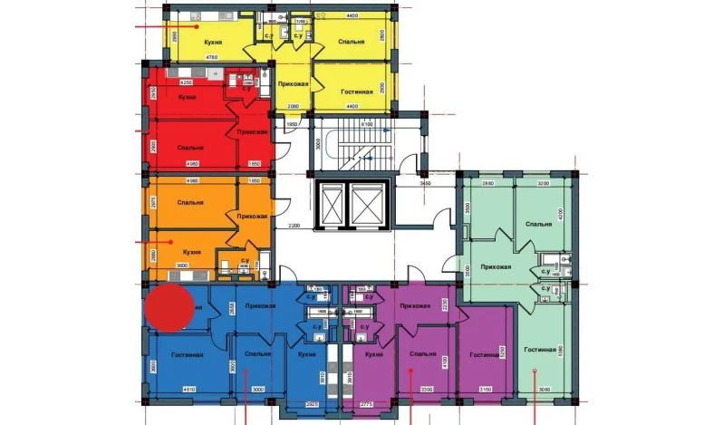 3-xonali xonadon 71.7 m²  2/10 qavat | NUR BARAKA Turar-joy majmuasi