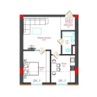 2-комн. квартира 50.3 м²  1/12 этаж | Жилой комплекс CHINARA PARK