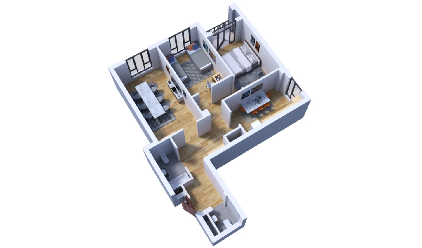 3-xonali xonadon 87.8 m²  15/16 qavat | Musaffo Turar-joy majmuasi