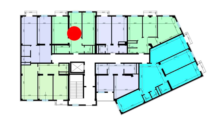2-xonali xonadon 63.6 m²  7/10 qavat | Ko'kcha-Oqtepa Turar-joy majmuasi