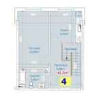 1-комн. квартира 95.5 м²  1/9 этаж | Жилой комплекс YANGI AVLOD