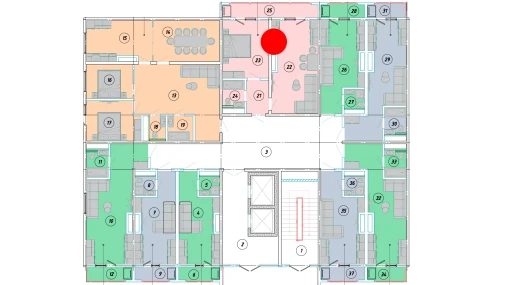 2-xonali xonadon 47.7 m²  12/16 qavat | EKO PARK Turar-joy majmuasi
