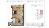 2-xonali xonadon 66.7 m² 13/13 qavat | Avia Palace Turar-joy majmuasi 2-xonali xonadon 66.7 m² 13/13 qavat | Avia Palace Turar-joy majmuasi