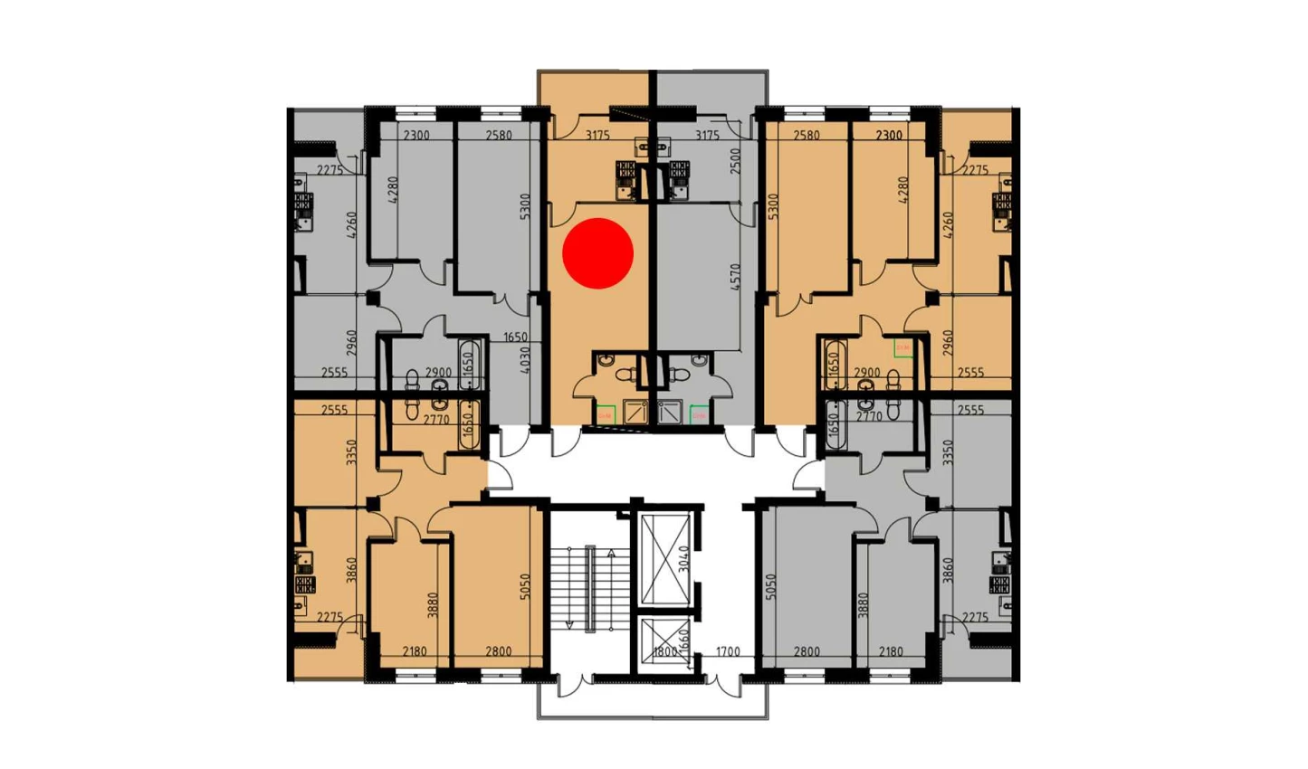 1-xonali xonadon 29.24 m²  10/10 qavat | YANGIOBOD RESIDENCE Turar-joy majmuasi
