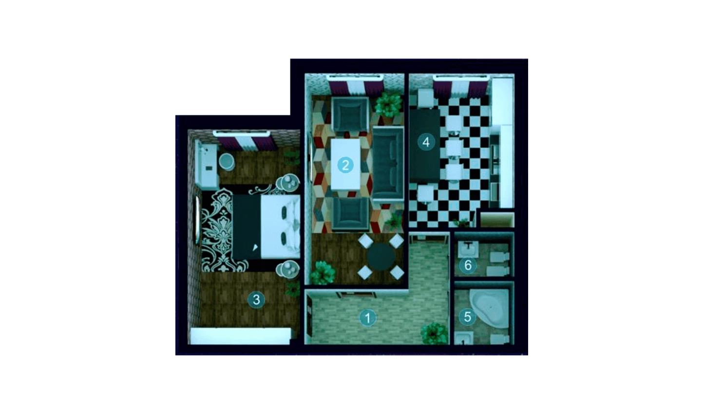 2-комн. квартира 64 м²  1/9 этаж | Жилой комплекс ZAR ZAMONAVIY UYLAR