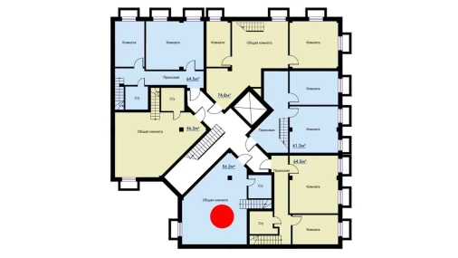 2-комнатная квартира 110.4 м²  1/6 этаж | Жилой комплекс CHOSHTEPA GARDEN