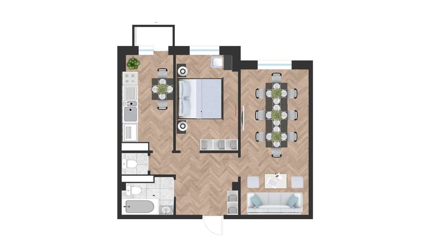 2-комн. квартира 62.79 м²  5/10 этаж | Жилой комплекс Ko'kcha-Oqtepa
