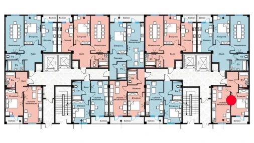 1-xonali xonadon 83.14 m²  1/11 qavat | Zangota City 1 -ETAP Turar-joy majmuasi