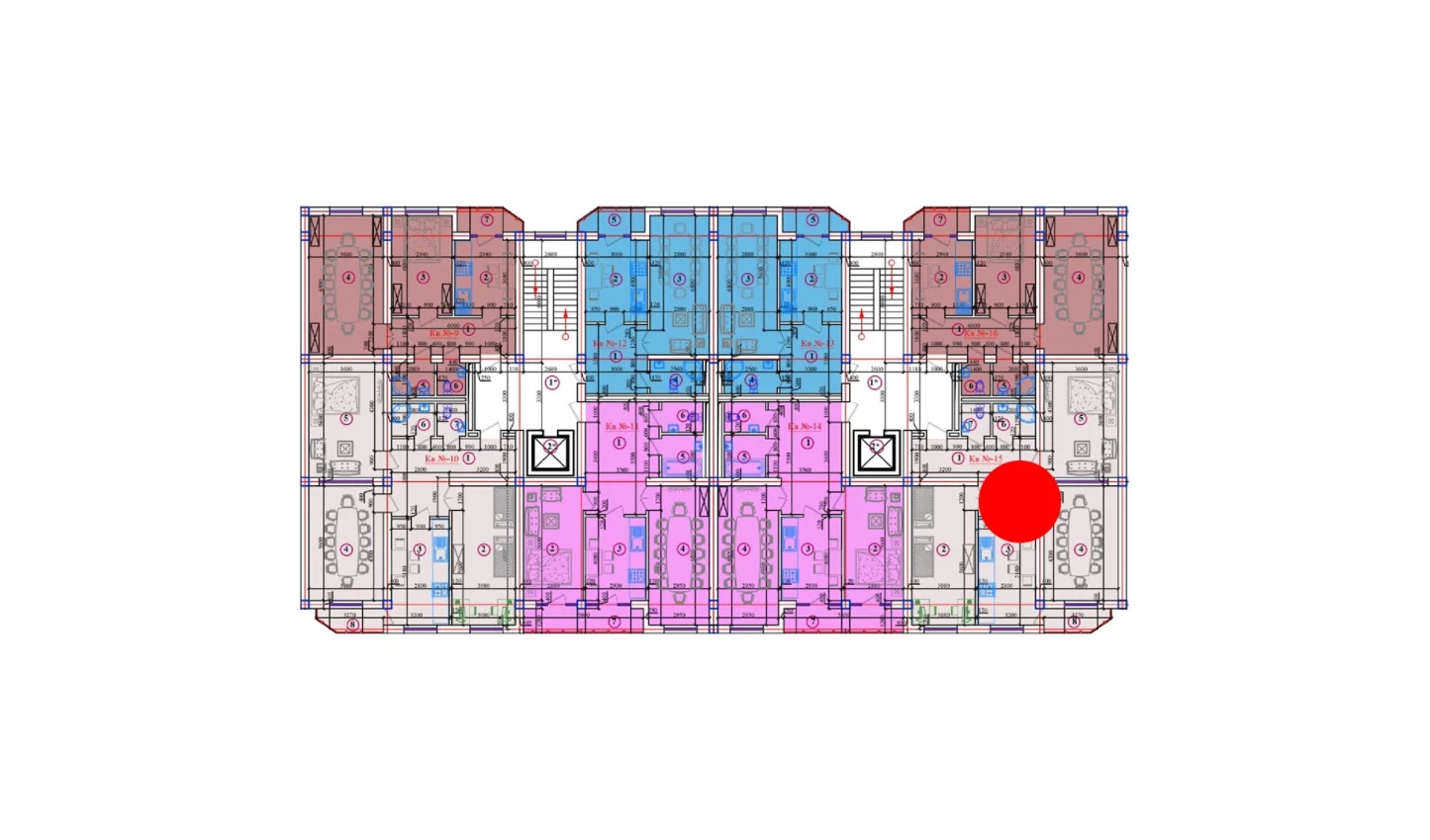2-комн. квартира 88.15 м²  5/10 этаж | Жилой комплекс AZAMATOV GROUP