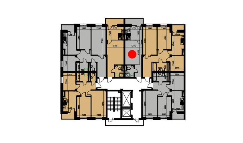 1-комн. квартира 29.24 м²  3/10 этаж | Жилой комплекс YANGIOBOD RESIDENCE